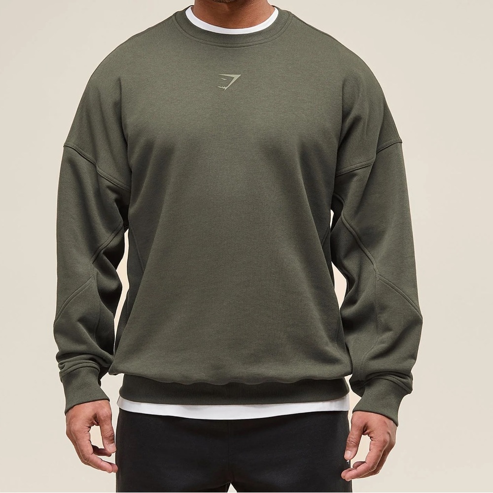 Gym Shark Army Green Crewneck